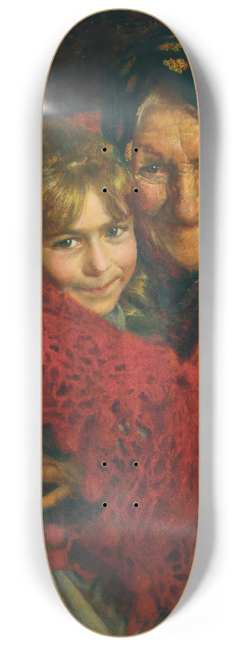 Gaetano Bellei - Grandmother and Child 8.25 inch art skate deck