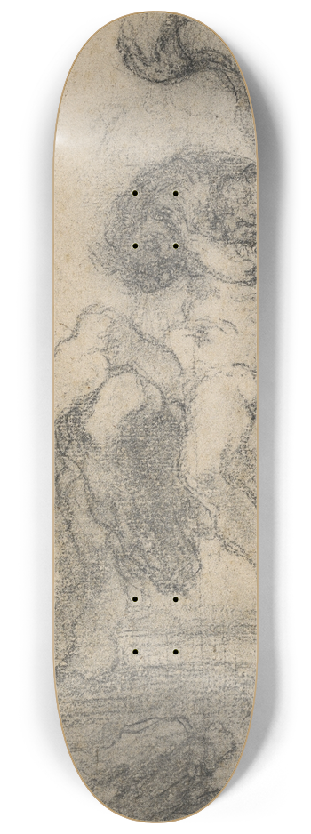 Gian Lorenzo Bernini - A Marine God with a Dolphin 8.25 inch art skate deck