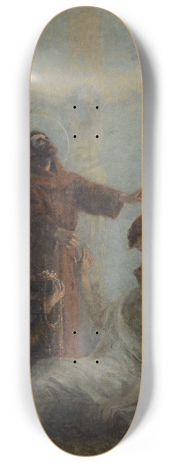 Gaetano Previati - Faith, Hope and Charity 8.25 inch art skate deck