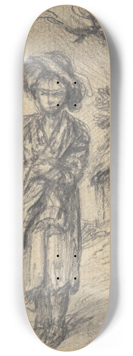 Gainsborough Dupont - Boy Standing by a Cottage 8.25 inch art skate deck