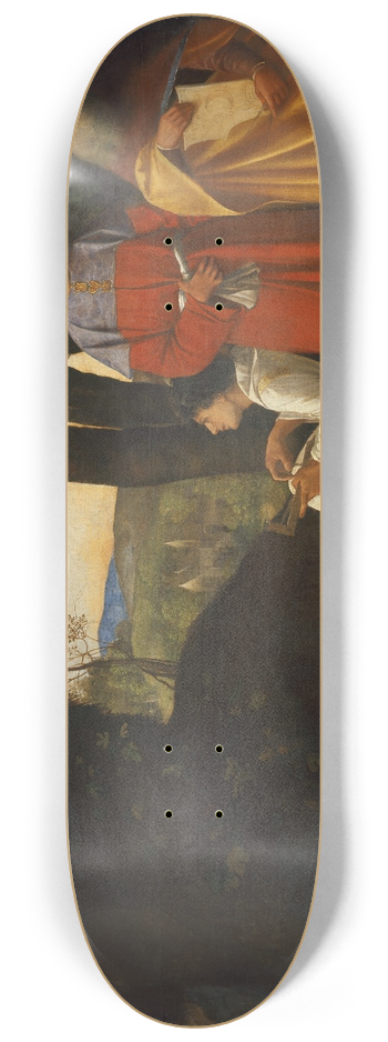 Giorgione - Three Philosophers 8.25 inch art skate deck