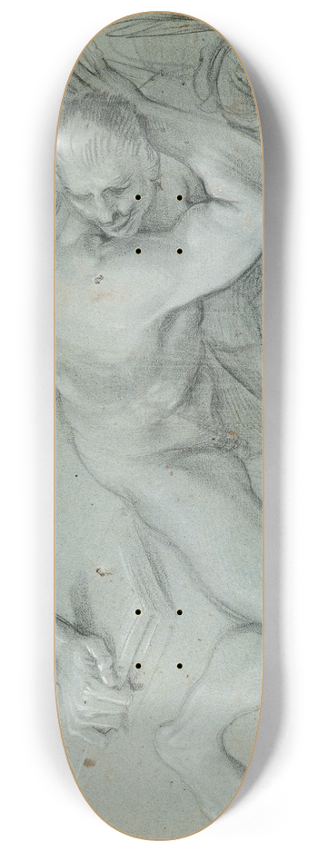 Giovanni Angelo Canini - Study for a Fallen Angel 8.25 inch art skate deck