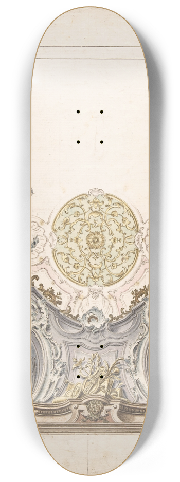 Giovanni Antonio Torricelli - Design for a Painted Ceiling 8.25 inch art skate deck