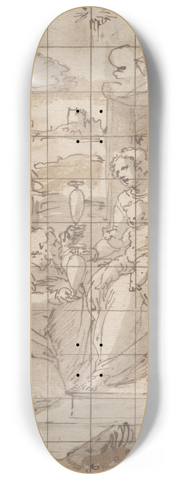 Giovanni Battista Castello - Kongernes tilbedelse 8.25 inch art skate deck