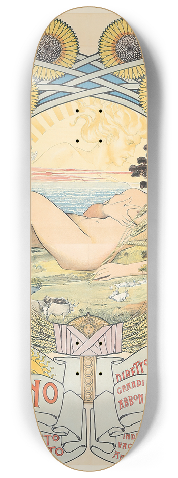 Giovanni Mataloni - Il Mattino 8.25 inch art skate deck