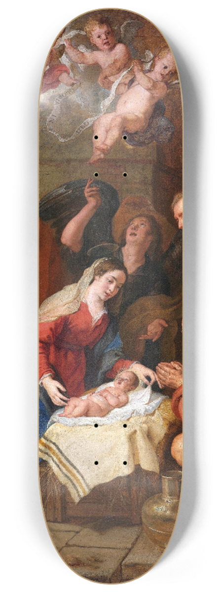Gaspar de Crayer - The Adoration of the Shepherds 8.25 inch art skate deck