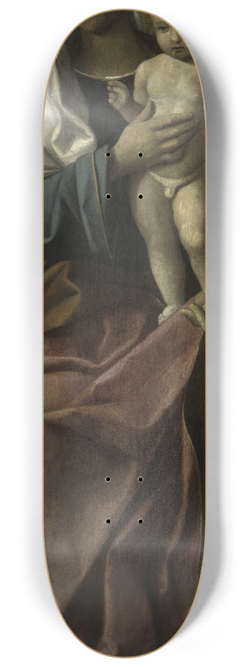 Girolamo da Santacroce - Virgin and Child Enthroned 8.25 inch art skate deck