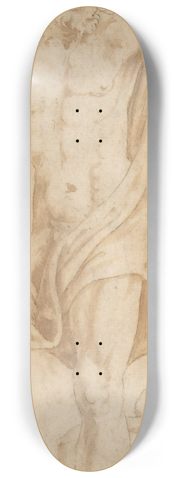 Giulio Romano - Neptune Holding a Trident and Standing on a Dolphin 8.25 inch art skate deck
