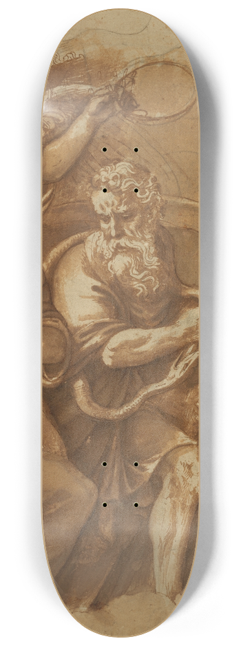 Giulio Romano - Victory, Janus, Chronos and Gaea 8.25 inch art skate deck