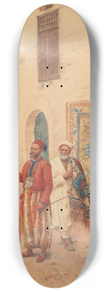 Giulio Rosati - At a carpet bazaar 8.25 inch art skate deck