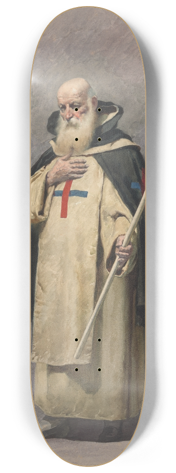 Giuseppe Aureli - An Elderly PriestStanding 8.25 inch art skate deck