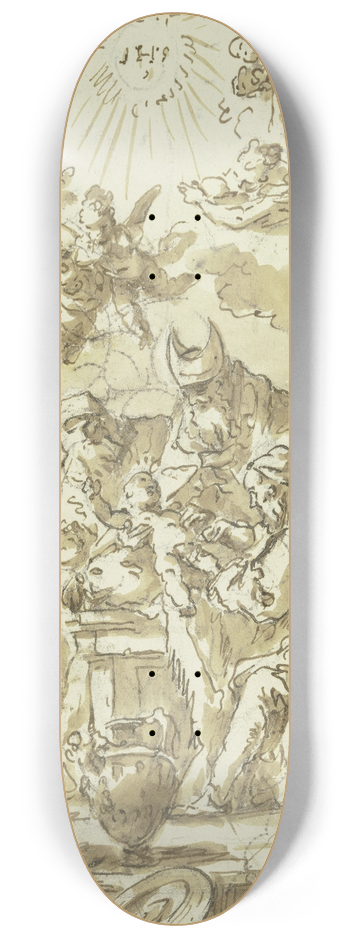 Gaspare Diziani - Circumcision of Christ 8.25 inch art skate deck