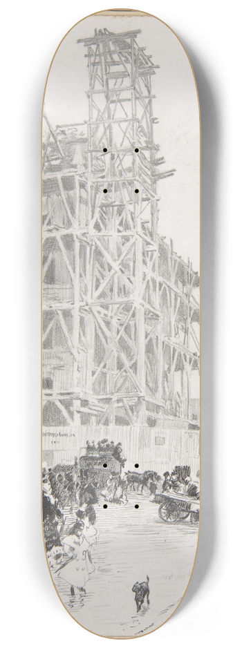 GiuseppeDe Nittis - Place des Pyramides, Paris 8.25 inch art skate deck