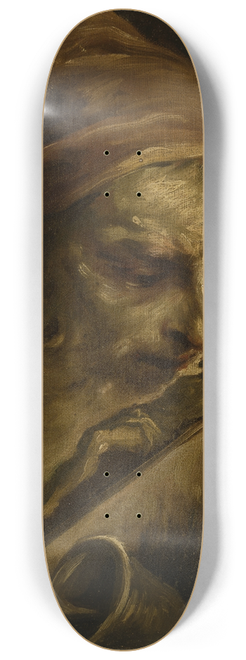 Giuseppe Maria Crespi - Anthony the Abbot Kissing the Crucifix 8.25 inch art skate deck