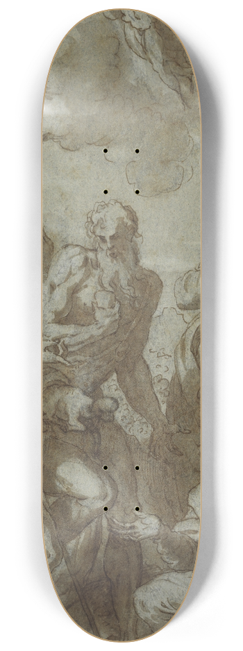 Giuseppe Porta - Christ the Saviour above Saints John the Baptist, Jerome, Catherine and Thomas 8.25 inch art skate deck