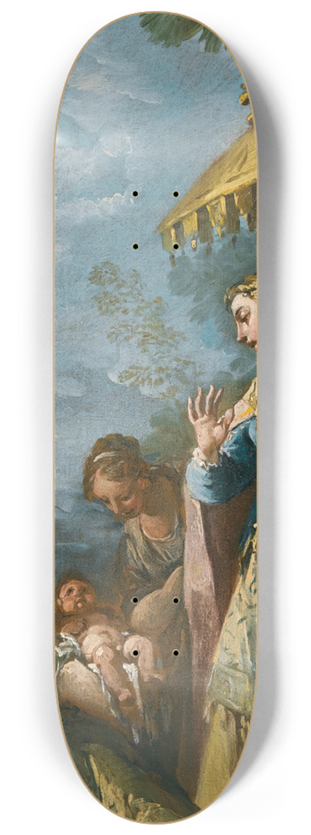 Gaspare Diziani - The Finding Of Moses 8.25 inch art skate deck