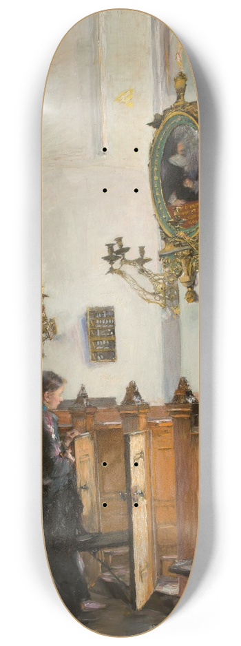 Gotthardt Kuehl - In der Katharinenkirche in Hamburg 8.25 inch art skate deck