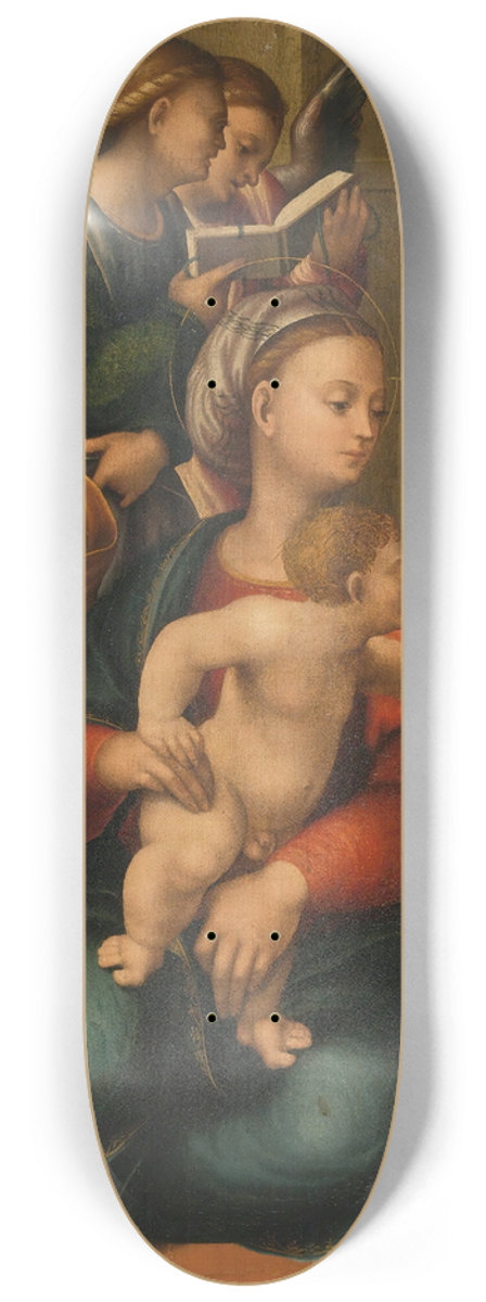 Gaspare Sacchi - Madonna And Child With Joseph And Angels 8.25 inch art skate deck