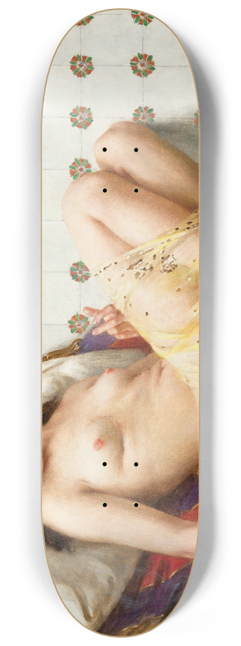 Guillaume Seignac - Odalisque With The Fan 8.25 inch art skate deck