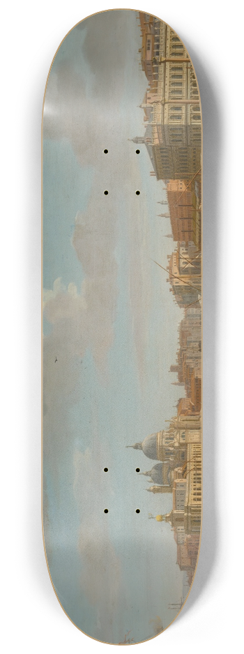 Gaspar Van Wittel - The Molo, Venice, looking West towards the entrance of the Grand Canal 8.25 inch art skate deck