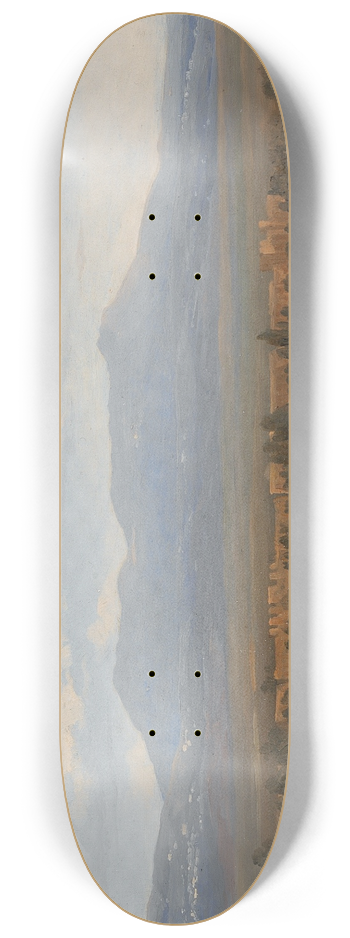 Gustaf Wilhelm Palm - View from the Albano Mountains. Study 8.25 inch art skate deck