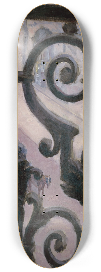 Gustave Caillebotte - View from a balcony 8.25 inch art skate deck