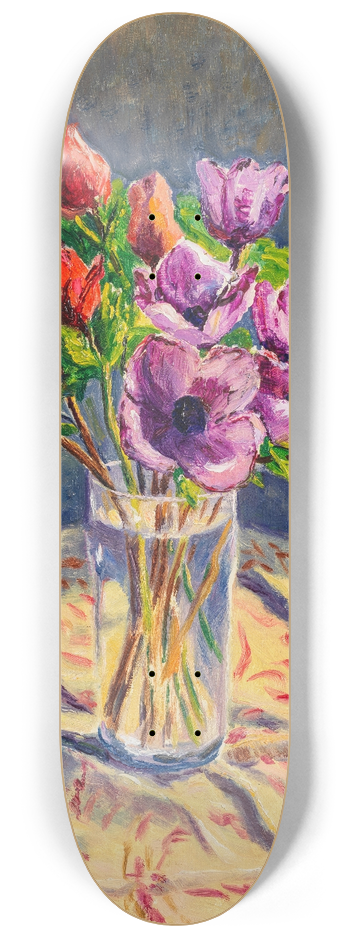 Gustave Cariot - Anmones dans un verre 8.25 inch art skate deck