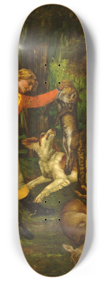 Gustave Courbet - After the Hunt 8.25 inch art skate deck