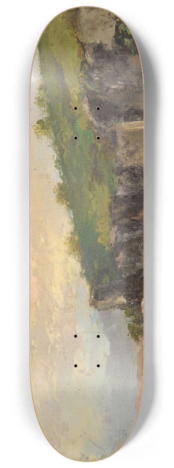 Gustave Courbet - Cliff By The Water 8.25 inch art skate deck