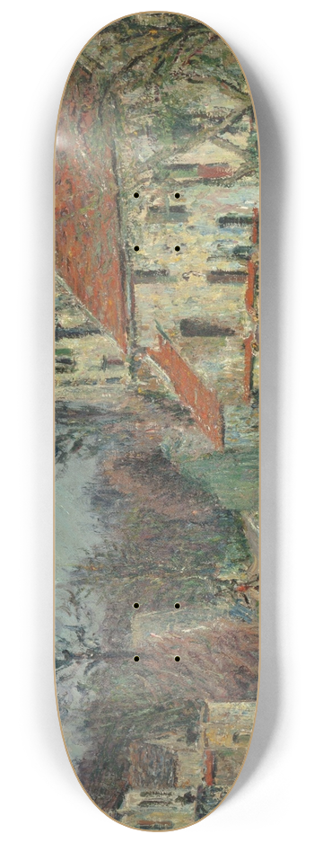 Gustave Loiseau - Paysage dHiver  Chaponval 8.25 inch art skate deck