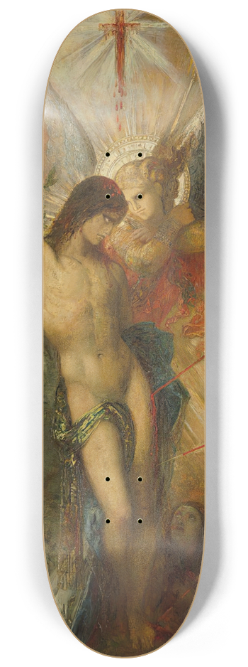 Gustave Moreau - Saint Sebastian And The Angel 8.25 inch art skate deck