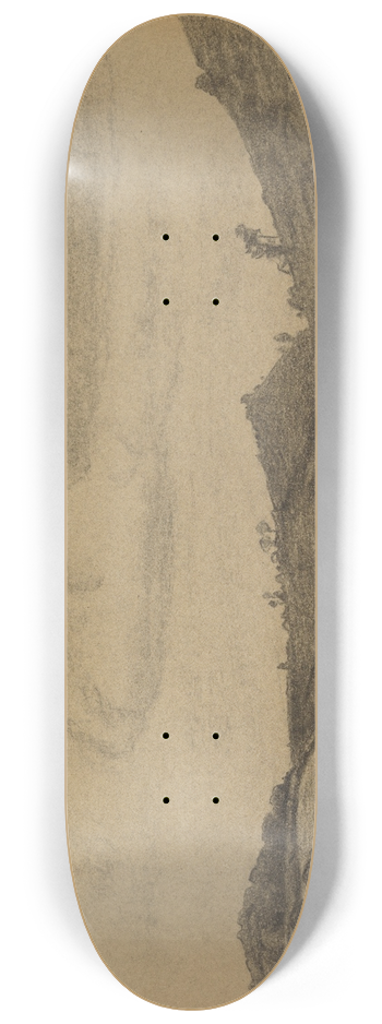 Gustav Kampmann - Hgelige Landschaft mit Baumreihe 8.25 inch art skate deck