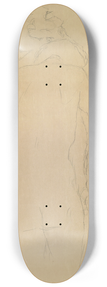 Gustav Klimt - Adam und Eva Studie 8.25 inch art skate deck