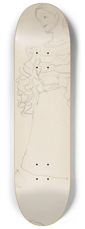 Gustav Klimt - Bildnis Magda Mautner-Markhof Studie 8.25 inch art skate deck