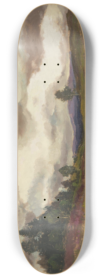 Gustav Macoun - A Landscape with Heathland 8.25 inch art skate deck