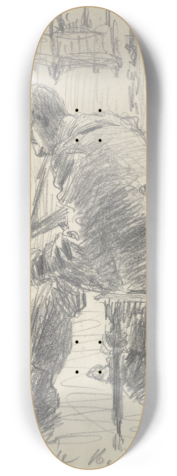 Gustav Schraegle - Guitar player 8.25 inch art skate deck