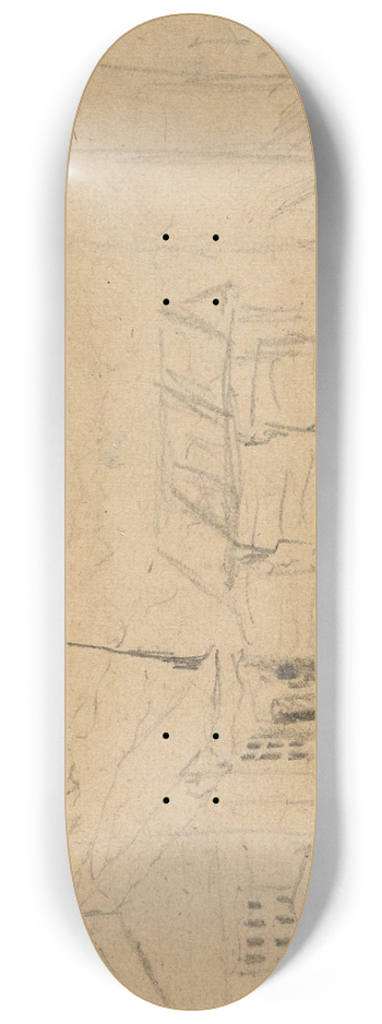 Gustav Wentzel - Farm Yard, Hallingdal 8.25 inch art skate deck