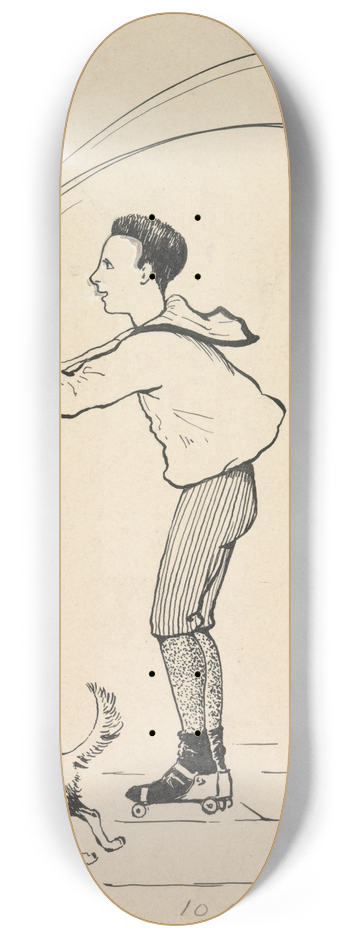 Gust van de Wall Pern - Jongen met etenswaren en hond 8.25 inch art skate deck