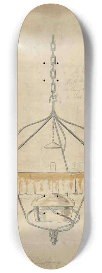Gust van de Wall Pern - Ontwerp voor een hanglamp 8.25 inch art skate deck