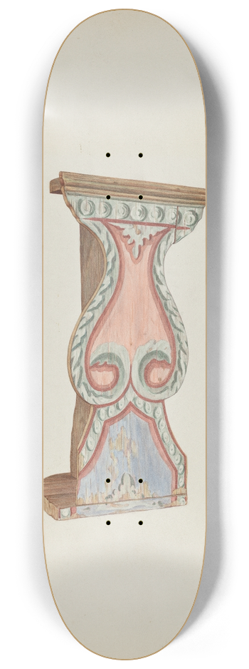 Hal Blakeley - Painted Wall-stand for Flowers, etc. 8.25 inch art skate deck