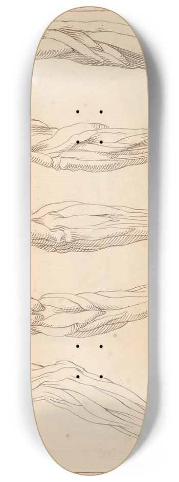 Hamlet Winstanley - Anatomical Studies of Arms 8.25 inch art skate deck