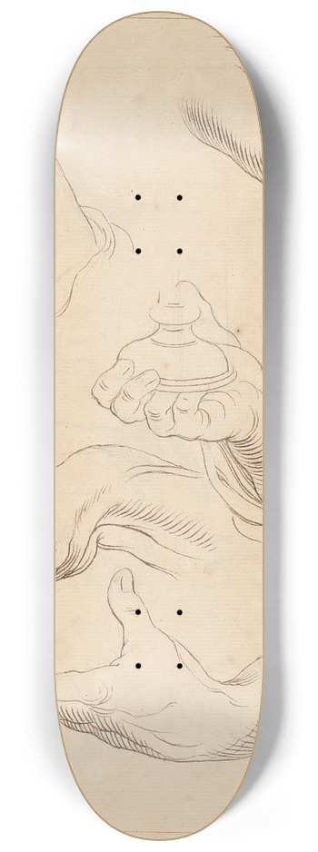 Hamlet Winstanley - Sketches of Hands 8.25 inch art skate deck