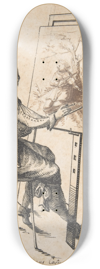 Hans Caspar Nscheler - A Painter at his Easel 8.25 inch art skate deck