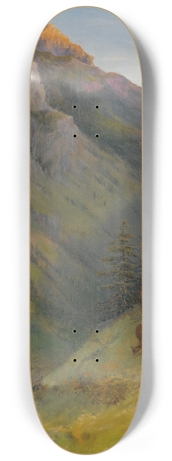 Hans Gantner - The Augustenberg From The Malbuntal Valley 8.25 inch art skate deck