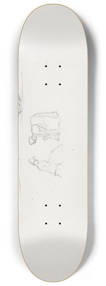 Hans Gude - Figurstudier, Rgen 8.25 inch art skate deck