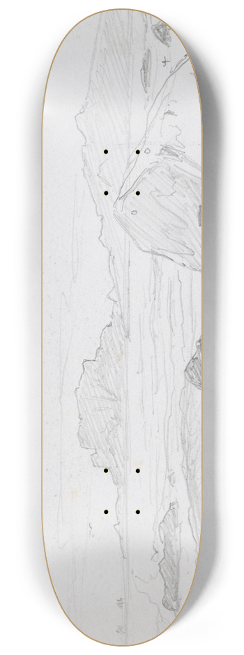 Hans Gude - Steinet strand 8.25 inch art skate deck