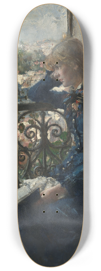 Hans Heyerdahl - At the Window 8.25 inch art skate deck