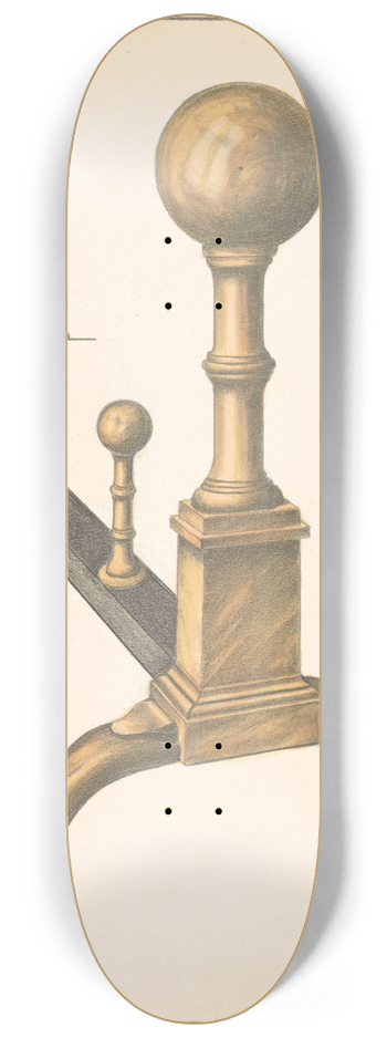 Hans Korsch - Andiron (one of pair) 8.25 inch art skate deck