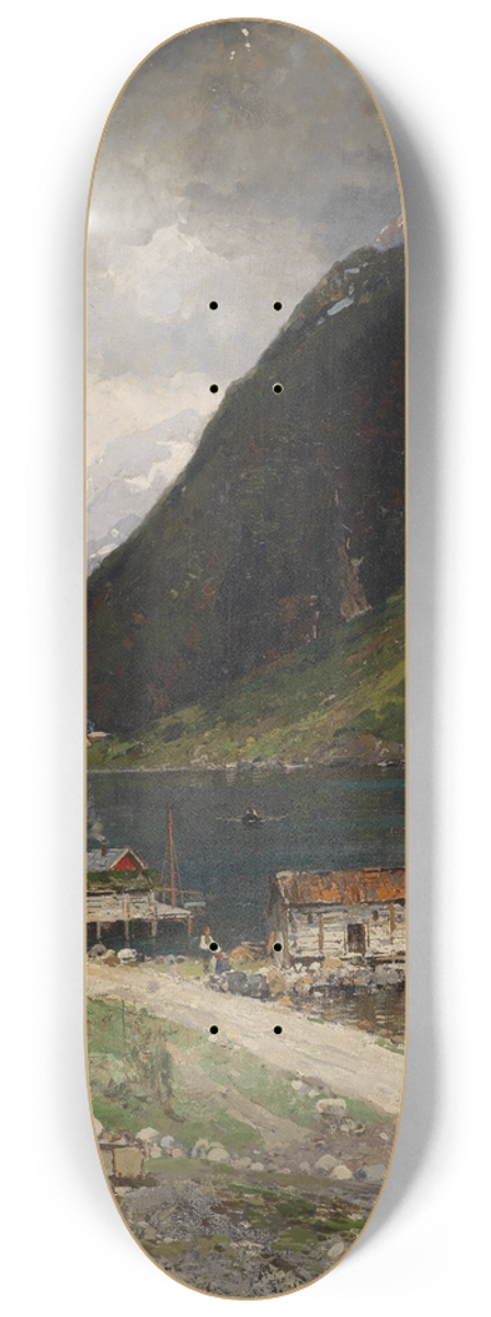 Georg Anton Rasmussen - Fjordlandschaft 8.25 inch art skate deck