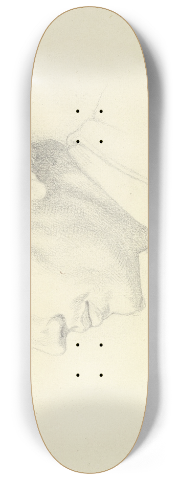 Georg Christian Wecker - Bildnis des Knstlers Louis Eysen 8.25 inch art skate deck